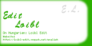 edit loibl business card